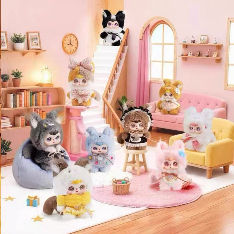 " 2 - a [buy 2 open 3] DooBao Cat Cafe Series Lucky MeowTales Plush