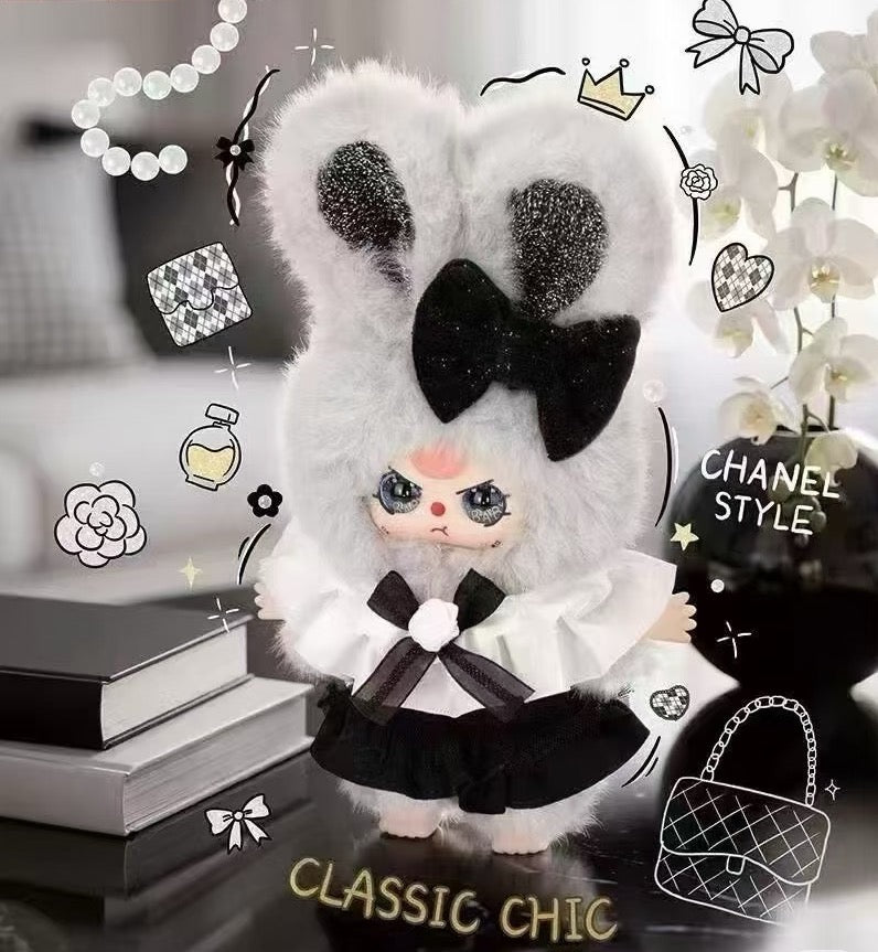 " 0 - a Baby Three - Absolute Black & White Plush